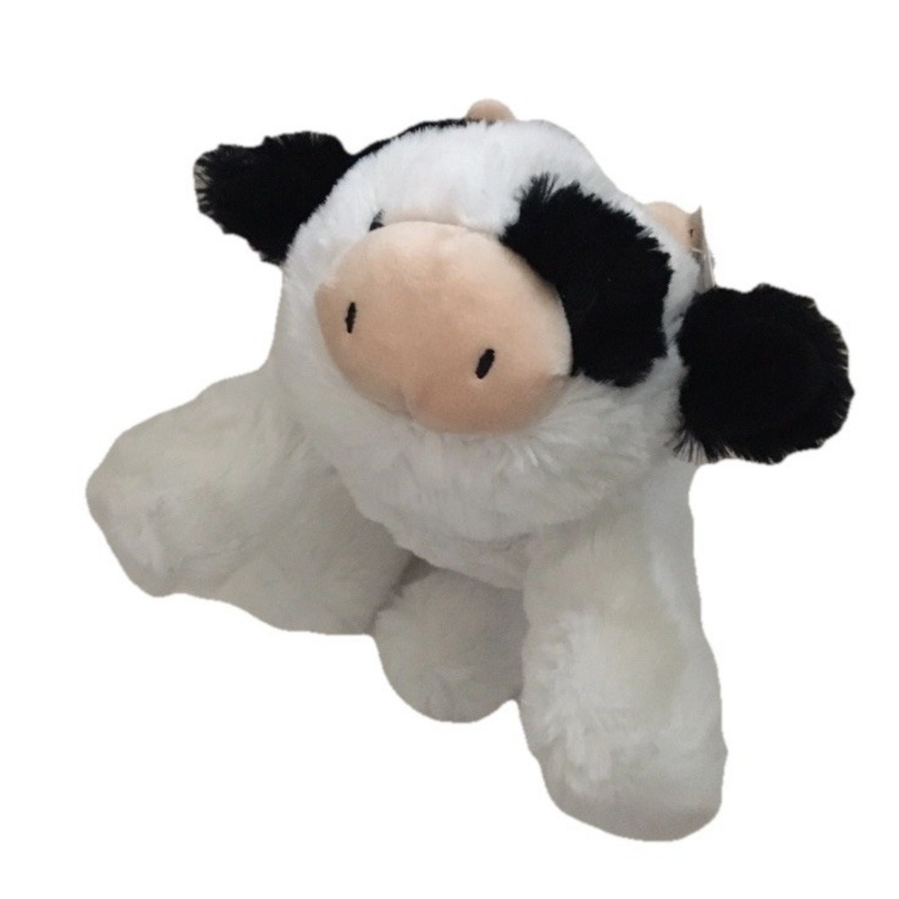Carters Baby Cow Plush Lovey Black & White Infant Farm Themed Stuffed Animal NWT